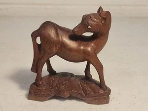 Cavallo asiatico vintage in legno intagliato a mano - Foto 1 di 5