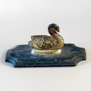 ANTIQUE VICTORIAN ART NOUVEAU CAST IRON SWAN BIRD AUDUBON PAPERWEIGHT DOORSTOP - Picture 1 of 11