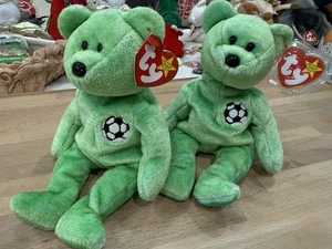 Ty Vintage 1999 "Kicks" Beanie Babys (Bären) Paar - nicht mehr produziert - Bild 1 von 6