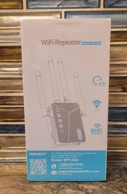 WiFi Repeater 300Mbps Model RPT-002, 2.4G, 2dbi Antenna. - Image 1 of 3