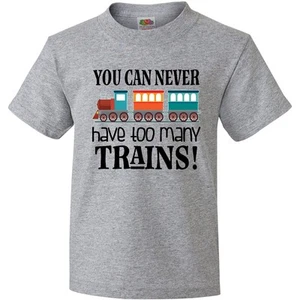Inktastic Toy Train Never Have Too Many Trains Youth T-Shirt Apparel Idea Tee - Picture 1 of 2