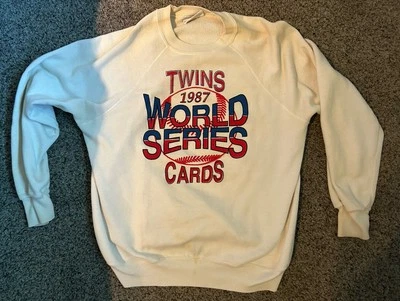 VINTAGE 1987 MN Twins Cardinals World Series Sweater Sweatshirt XL L Basset Walk - Image 1 of 4