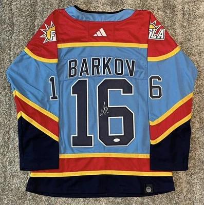 Aleksander Barkov Signed Florida Panthers Reverse Retro Jersey JSA COA - Image 1 of 3