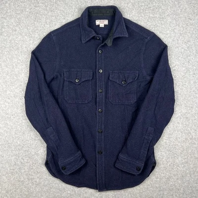 Wallace & Barnes Wool Cotton Naval CPO Long Sleeve Button Shirt Small Mens Blue - Image 1 of 4