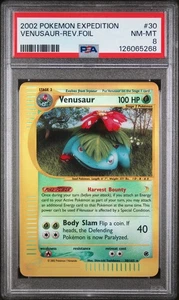 2002 Pokemon Expedition Venusaur-Rev. Foil #30 PSA 8 - Picture 1 of 2