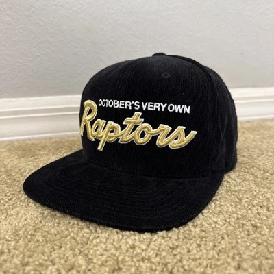 Mitchell Ness Drake OVO Octobers Very Own Corduroy Toronto Raptors SnapBack Hat - Image 1 of 4