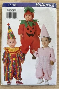 Butterick 4598 INFANTS’ COSTUME (JUMPSUIT, HAT, HOOD) Pattern All Sizes - Picture 1 of 4