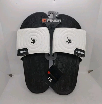 Men’s Athletic Adjustable Swirl Slide Sandals. Size 13 Basketball Man AND1 New - Image 1 of 4