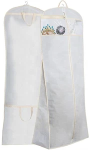 70" Braut Hochzeitskleid Kleid Kleidersack mit Zubehör Beutel Groß Reise... - Bild 1 von 7