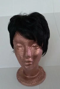 ☆ ENSTYLE SYNTHETISCHE DAMEN KURZE LOCKIGE HAARPERÜCKE SCHWARZ VOLLPERÜCKE  - Bild 1 von 8