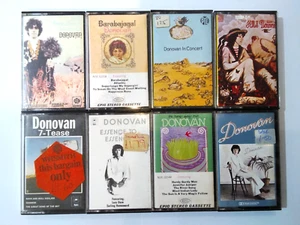 Lot of 8 Vintage Donovan Music Cassette Tapes: Barabajagal, Hurdy Gurdy Man, etc - Picture 1 of 12