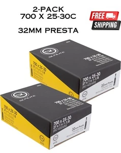 Sunlite Bicycle Inner Tube 700x25-30c Presta Valve 32mm Road Cross Hybrid 2-PACK - Picture 1 of 4
