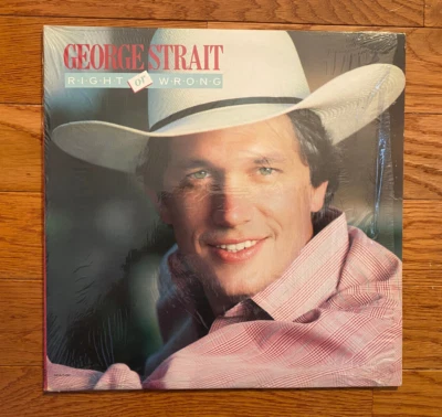 George Strait - Right Or Wrong LP MCA Records 1983 Pressing Shrinkwrap  VG+ - Image 1 of 4