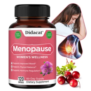 Menopause Relief Balance Hormon Hitzewallungen Unterstützung Kapseln - Bild 1 von 13