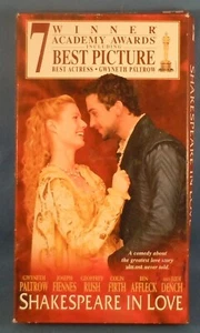 VHS! - SHAKESPEARE IN LOVE with Gwyneth Paltrow & Joseph Fiennes - Picture 1 of 2