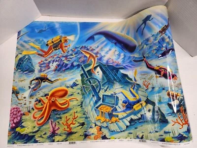 ОГРОМНЫЙ 75 «синяя лента Aquavisions аквариума фон кораблекрушения аквариума 1990 - Изображение 1 из 4