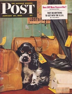 1949 JAN 29 Butch in Lost & Found SATURDAY EVENING POST COVER ONLY #1 - Foto 1 di 3