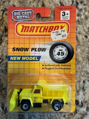 1990 Matchbox Snow Plow MB45 Yellow/Yellow - Image 1 of 2