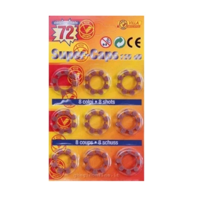 Munizioni Scoppiettanti 72 Colpi Per Pistola Giocattolo A Tamburo - Immagine 1 di 3