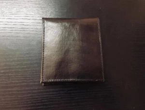 Moroccan leather Black Wallet Natural Men Handmade - Picture 1 of 2