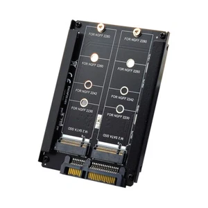 Dual NGFF B+M Key M.2 SSD Card JBOD Raid0 Span Bridge to 2.5inch SATA Combo - Picture 1 of 1