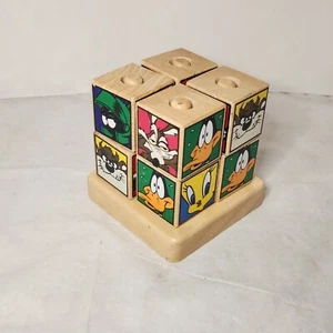 The Original Toy Co. Looney Tunes Wooden Block Puzzle 1992 Warner Brothers - Picture 1 of 6