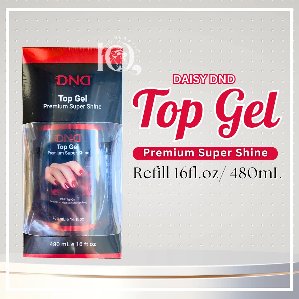 DND Daisy Refill Top Coat 600 No Cleanser Soak Off LED/UV Big Bottle 16oz - Image 1 of 1