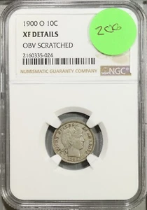 1900 O Barber Dime 10c NGC XF Details Extra Fine #5-024 - Picture 1 of 2