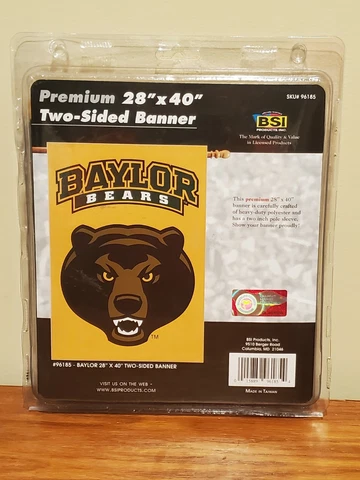 Baylor Bears 28"x 40" Two-Sided Banner BSI #96185 NCAA Football Team Mascot Flag Cover