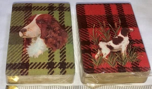 MCM Retro 70er Hallmark Jagdhund Spaniel Bridge Spielset Karten Vintage - Bild 1 von 13