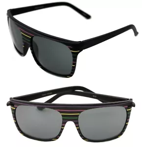 HERREN FLAT TOP SPORT SONNENBRILLE MATT SCHWARZES GESTELL RETRO SKI SURF SNOWBOARD 90er - Bild 1 von 8