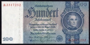 Germany 100 Reichsmark 1935 P183a, Ro.176a, * AUnc+ * - Picture 1 of 4