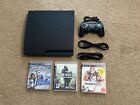 Sony Playstation 3 Ps3 Slim 320gb Cech-3001b Console W/ Cables Controller Tested