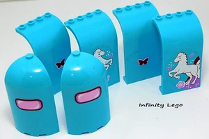 Remolque LEGO 6 paneles superiores curvos Friends caballo medio azul (3186 6059 2571) - Imagen 1 de 5