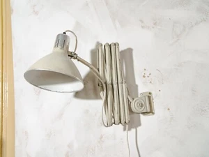 Scissor Lamp 1960s by Hala Zeist Model 110 Wall light Harmonica Light White - Picture 1 of 14