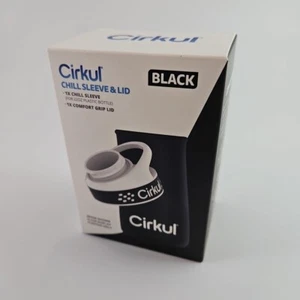 Cirkul Chill Sleeve & Comfort-Grip Lid for 22oz Bottle Black - Picture 1 of 6