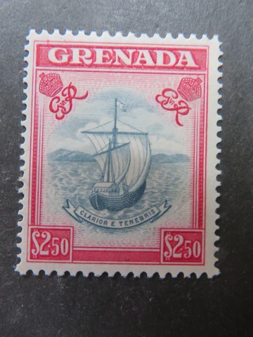 1951 Grenada $2.50 Slate-Blue & Carmine SG184 Mounted Mint Cover