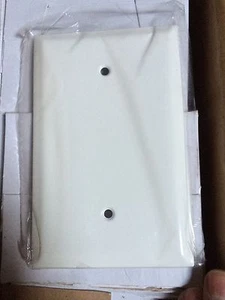 Mulberry 1 Gang Blank Wall Plate White Metal 86851 JUMBO OVERSIZED USA - Picture 1 of 3