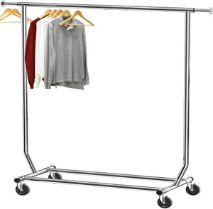 SimpleHouseware Commercial Heavy Duty Clothes Rack 130 to 190 cm Extensible Rod - Picture 1 of 9