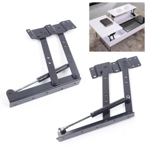 2x Lift Up Coffee Table Mechanism Foldable Lifting Frame Furniture Spring Hinges - Picture 1 of 9