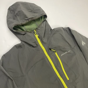 Eddie Bauer First Ascent Jacket Men’s M Scuba Hood Nylon Blend Stretch Gray - Picture 1 of 10