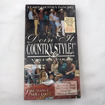 Doin It Country Style Sealed VHS Line Dancing Country Music Volume 4 New Vintage - Image 1 of 3