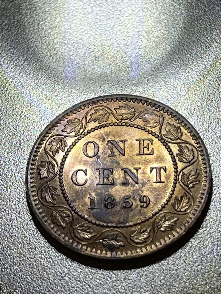 Canada 1859 Double Punch Narrow 9 DPN9 T.2 - Image 1 of 3
