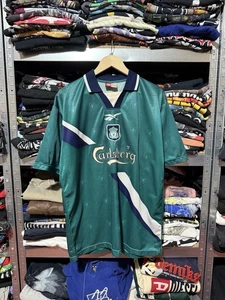 Reebok Liverpool 1999 - 2001 Away GREEN MEN’S OFFICIAL REPLICA Soccer Jersey XL - Picture 1 of 15