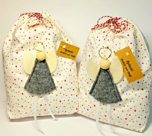 Geschenkbeutel Set Engel  Stoffsäckchen Geschenksäckchen Säckchen Weihnachten 🎄 - Bild 1 von 3