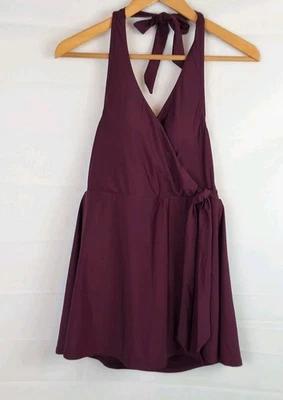 J.CREW с бретелью через шею погружение глубокий V французский цельный юбка купальник с подкладкой SZ-10  - Изображение 1 из 4