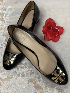 Tory Burch-Women-  Black Patent Leather Pumps heel shoes.Sz-8.5M.Used. China. - Picture 1 of 16