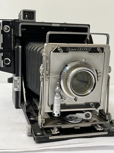 Graflex Crown Graphic 4x5 Press Camera w/ Kodak Ektar 127mm f/4.7 Lens, Works - Picture 1 of 10