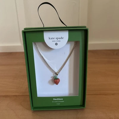 Collar Tenis Kate Spade New York X Target EDICIÓN LIMITADA Fresa Dije Foto 1 de 4