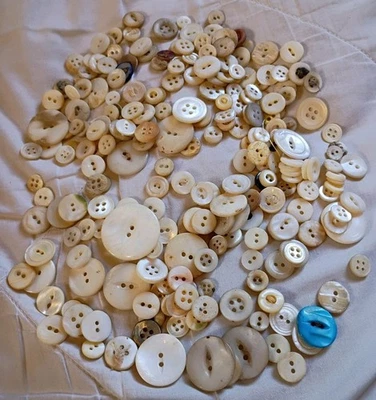 250 botones de madreperla vintage a antiguos. Foto 1 de 4